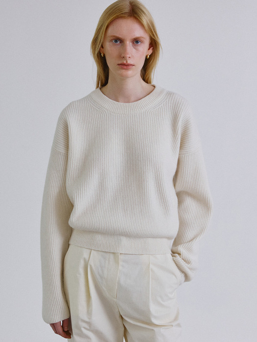 [뉴 컬러 레드]Series line - Cashmere drop round knit_5COLOR