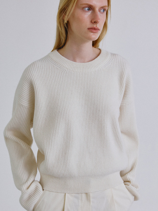 [뉴 컬러 레드]Series line - Cashmere drop round knit_5COLOR