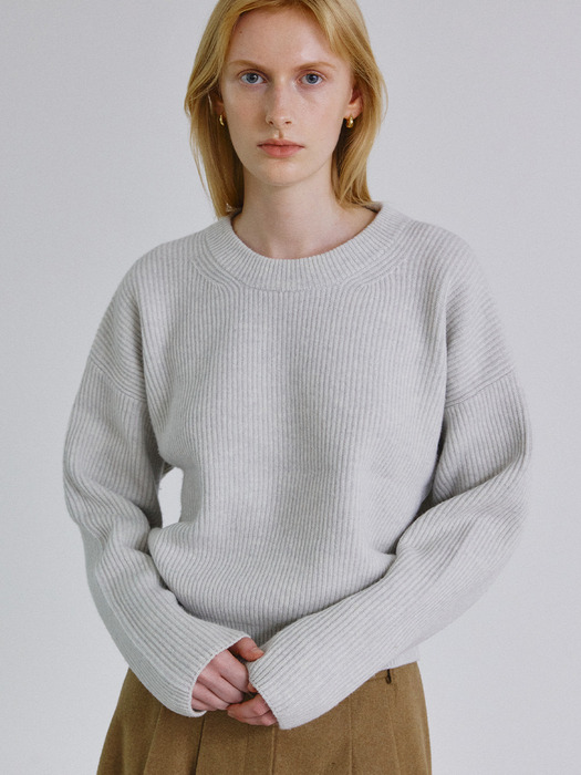 [뉴 컬러 레드]Series line - Cashmere drop round knit_5COLOR