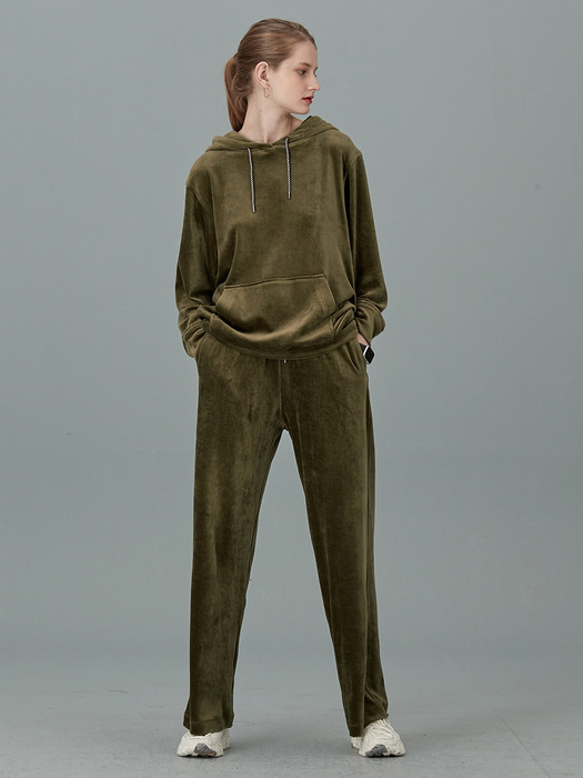 Modern Velvet Lounge Pants_Khaki_1AAB147