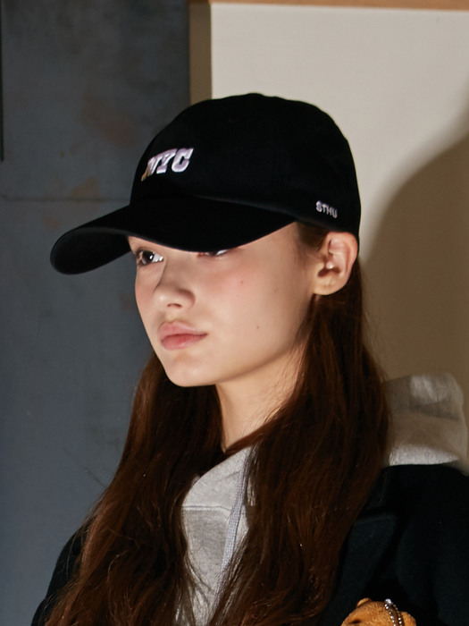 Black `NYC` Embroidery Cap