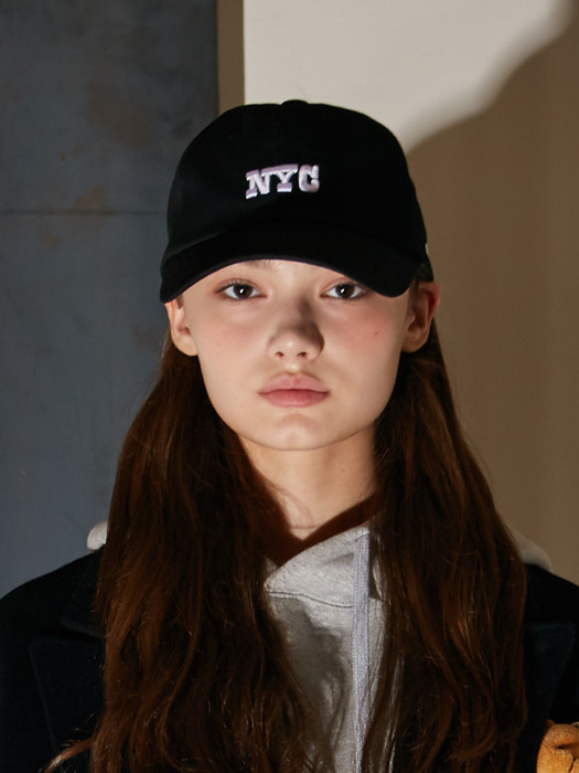 Black `NYC` Embroidery Cap