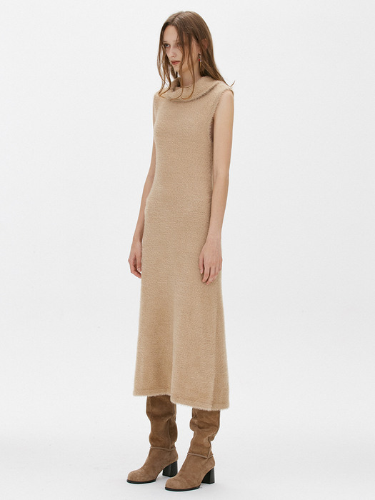 ☆Theopen Product☆ HAIRY KNIT LONG DRESS | segurovidaporto.com.br