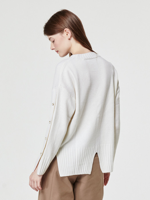 PEARL KNIT PULLOVER_WHITE