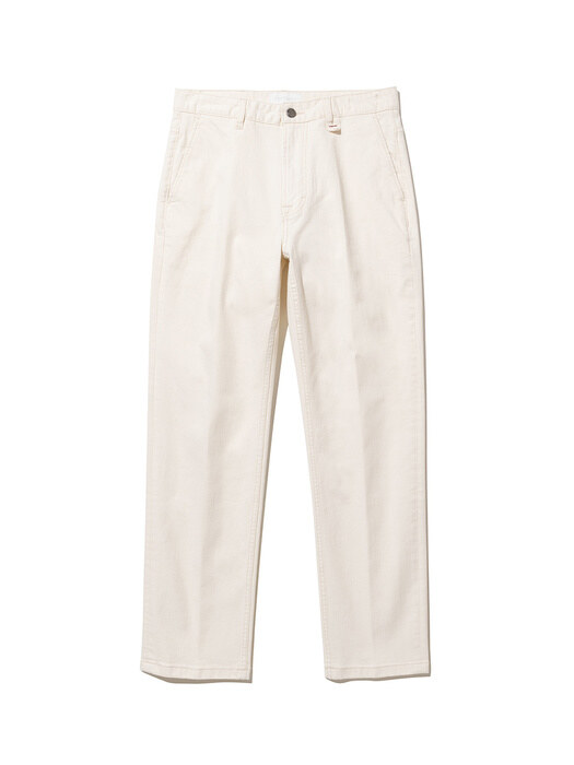 Tailored Tapered Cream Jeans