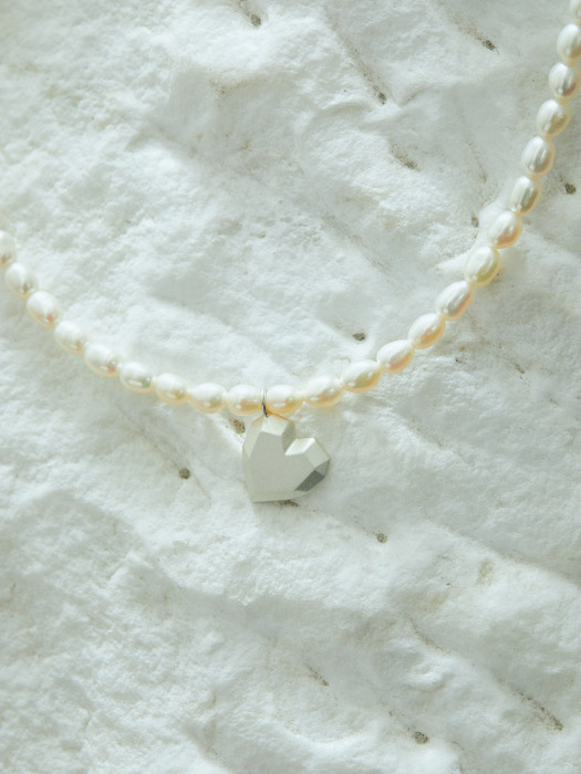 Sand Heart Pearl_Necklace