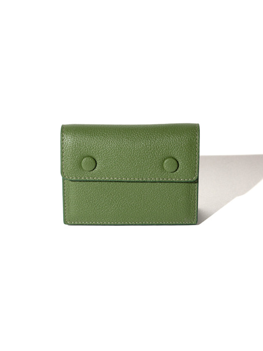 Accordion card wallet-moss green