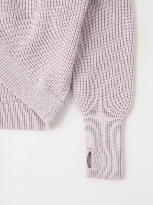 [Woman] Ribbed Line Cardigan (Lavender)