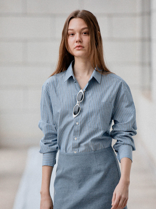 Siena Linen Shirt (Blue)