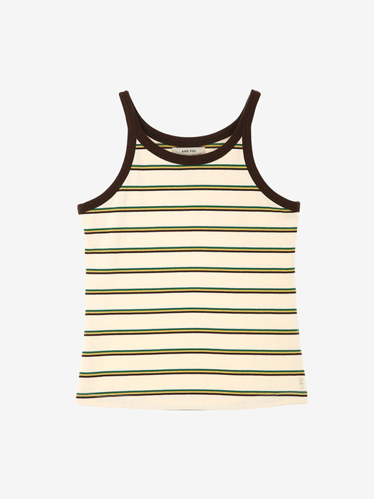 LAIE Stripe sleeveless top (Multi brown)