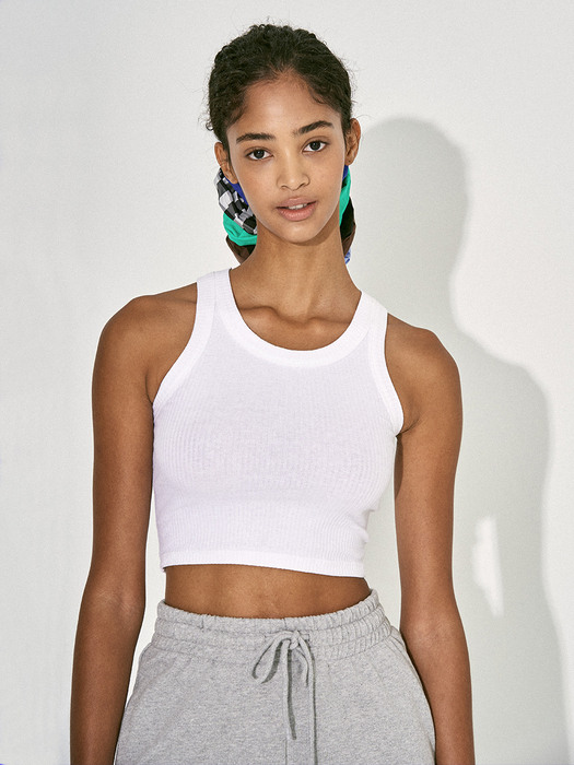 RIBBED CROPPED TANK 5COLORS