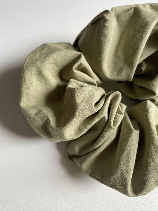 oar Vintage Shirt Scrunchie [Olive] 빈티지 셔츠 스크런치