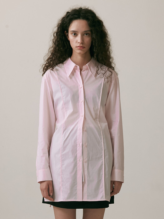 22SS_Summer Pintuck Shirt (Pale Pink)