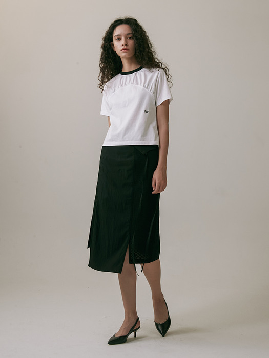 22SS_Patch-work Skirt (Black)