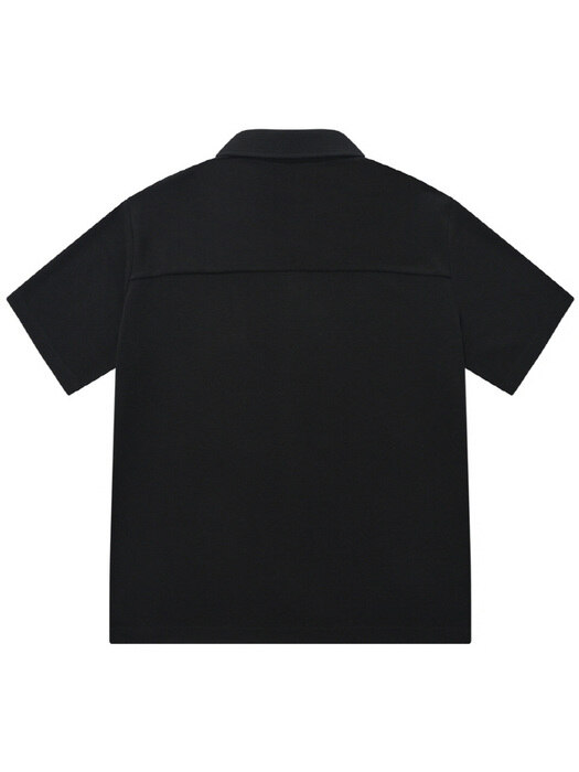 Soft Cotton Collar SHIRTS BLACK