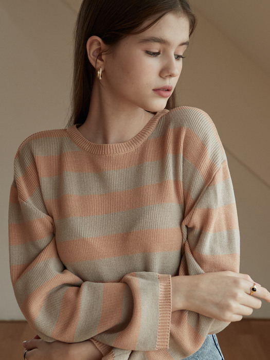 j796 striped color block knit (ivory_pink)