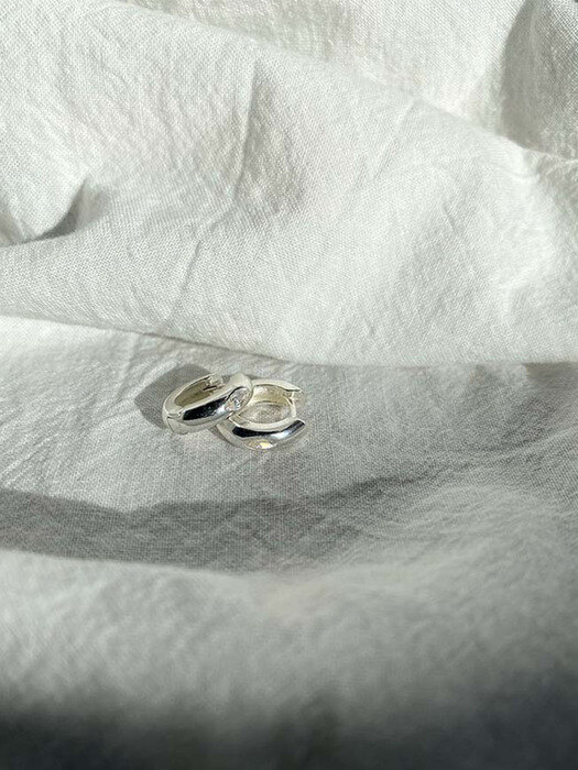 [925 silver] Deux.silver.138 / lune earring (2 size)