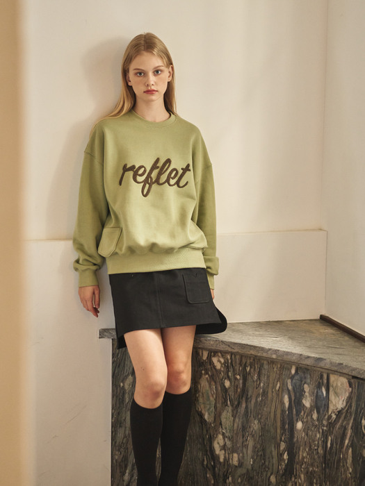 BOUCLE LOGO SWEAT SHIRTS (Olive green)