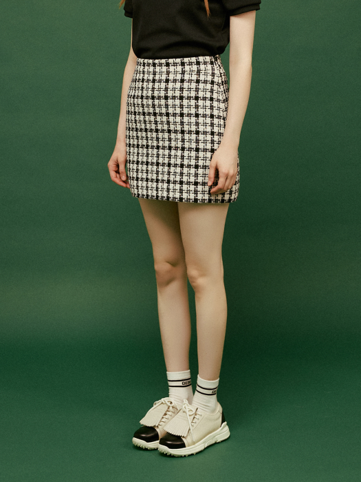 Tweed Mini Skirt_BK