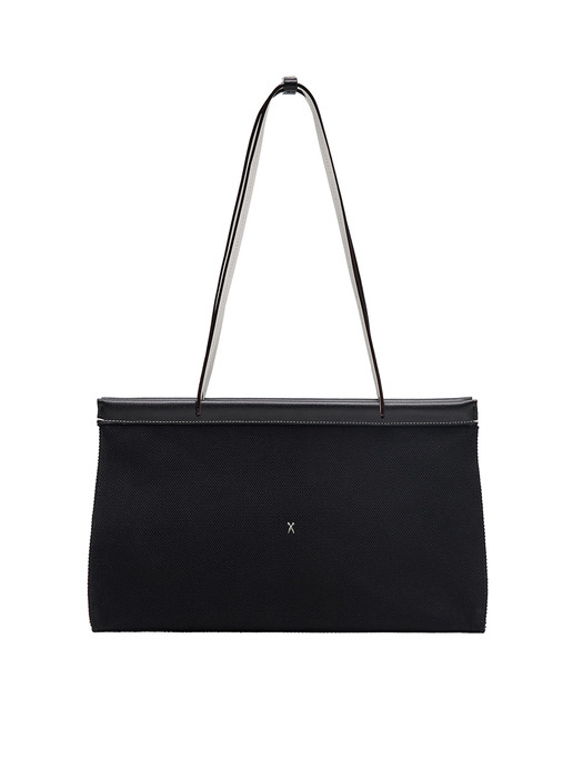 Diana Canvas Shoulder Bag M Black