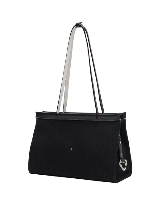 Diana Canvas Shoulder Bag M Black