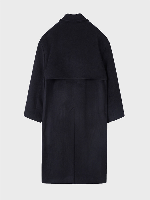 PURE WOOL  FLAP BALMACAAN COAT_BLACK