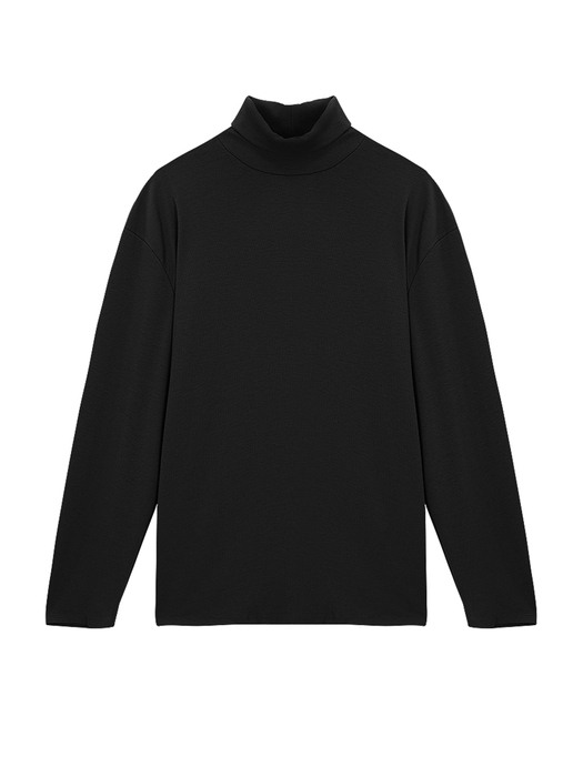 Turtleneck long sleeve t-shirt (black)