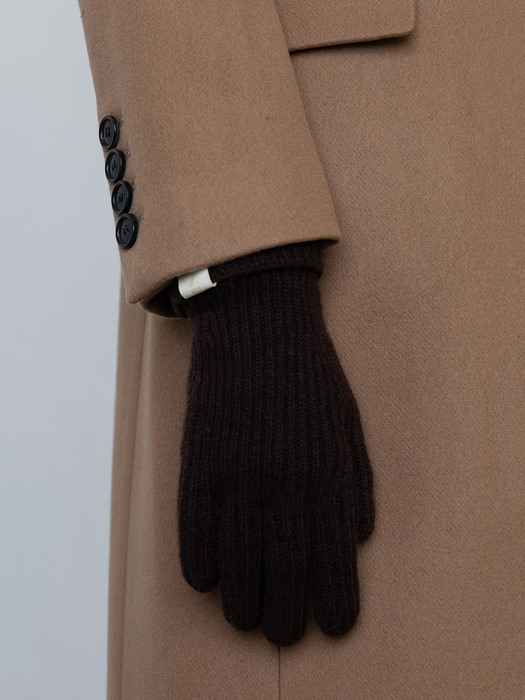 Cashmere Blend Gloves Chocolate Brown (JWGV2F900W3)