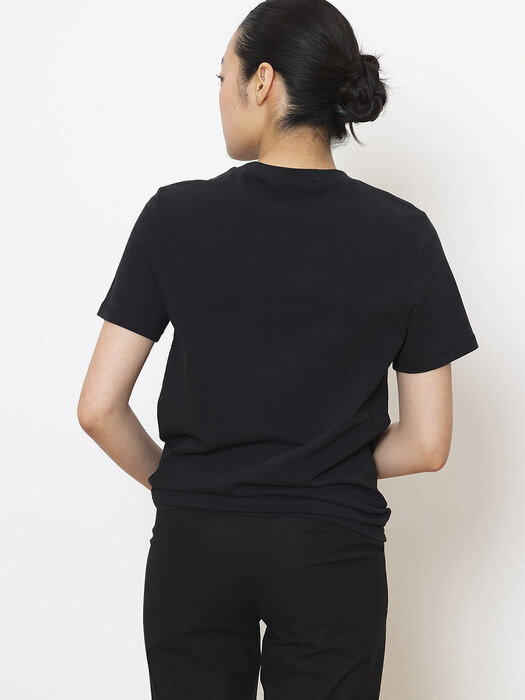 Solid cotton top real black