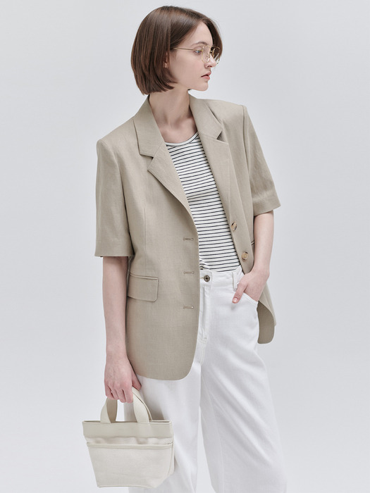 24MN linen half sleeve jacket [BE]