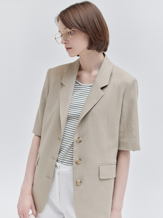 24MN linen half sleeve jacket [BE]