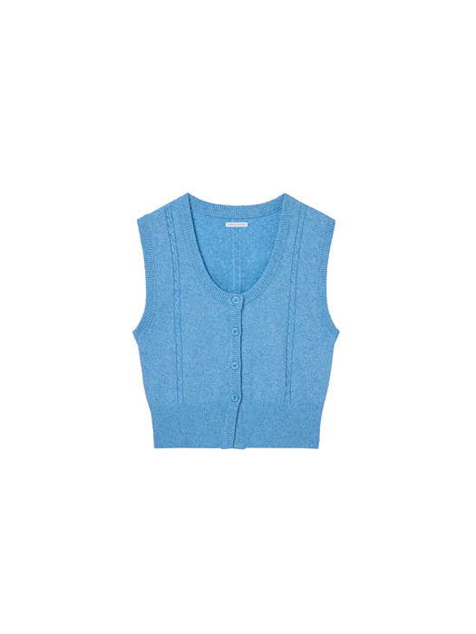 Sunny Boucle Yarn Knit Vest VC2333KV005M