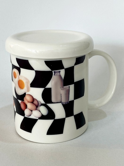 Checker Simple Mug (Morning, Black)