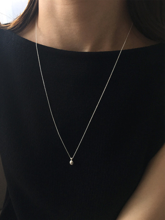 long drop necklace silver