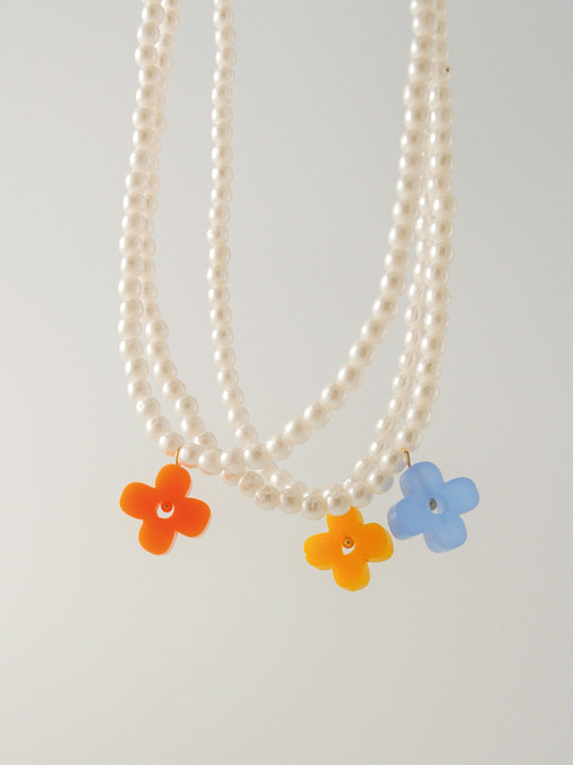 행운의 네잎클로버& 펄 Fortunes Clover & Pearl Necklace (3 colors)