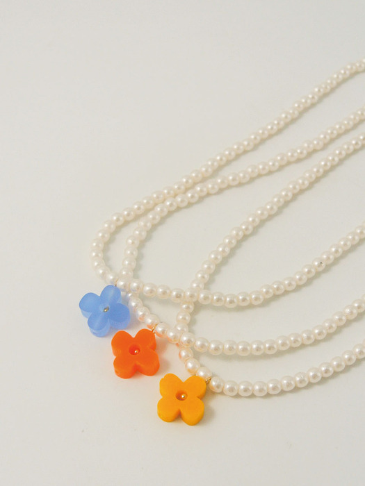 행운의 네잎클로버& 펄 Fortunes Clover & Pearl Necklace (3 colors)