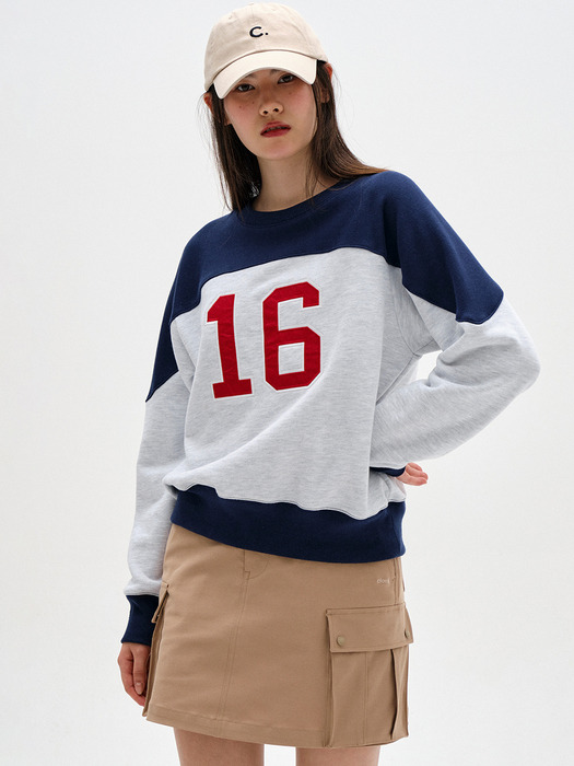 [23FW clove] Letterman Sweatshirt (Light Grey)