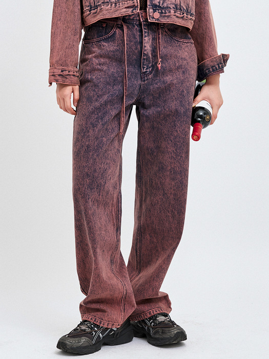 WINE DENIM PANTS