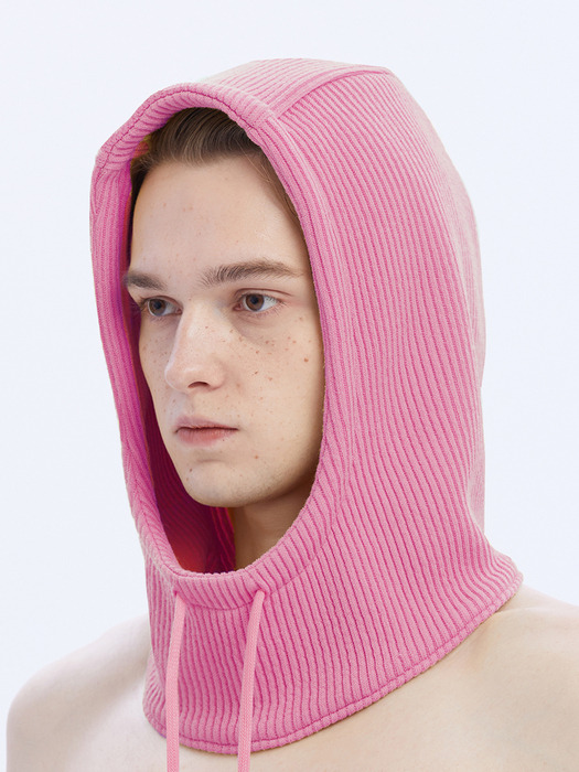 23FW Poly Churros Knit Balaclava Pink_HB01PK