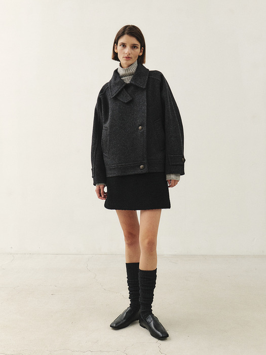 RTW PREMIUM WOOL TWILL HALF COAT_2COLORS