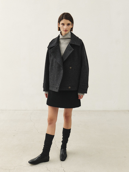 RTW PREMIUM WOOL TWILL HALF COAT_2COLORS