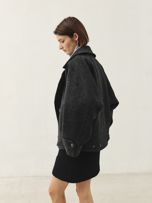 RTW PREMIUM WOOL TWILL HALF COAT_2COLORS