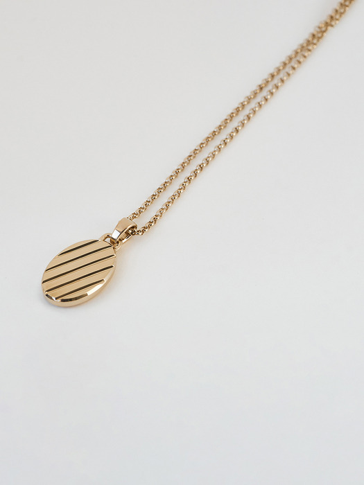 LUMIERE OVAL NECKLACE SILVER/VERMEIL