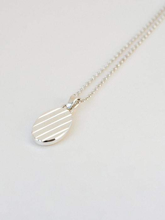 LUMIERE OVAL NECKLACE SILVER/VERMEIL