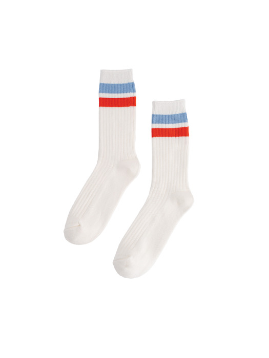 [Unisex] Rond&Demarrer Signature Knit Socks (Middle Stripe ver.)