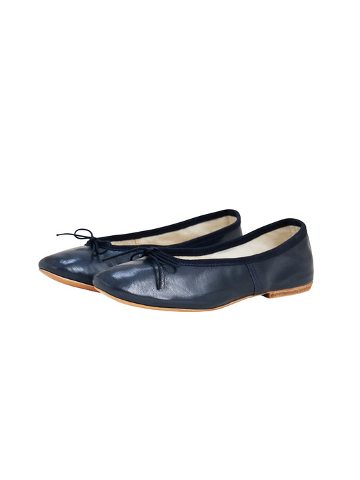 Porselli Leather Flat shoes_Navy