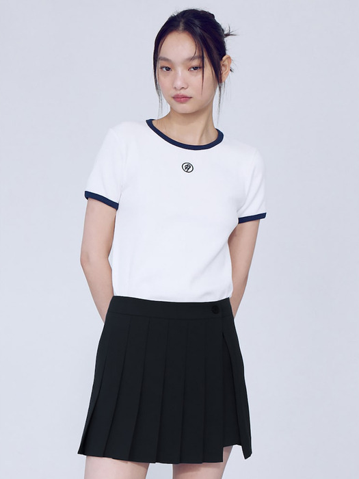 Pleated Short Skirt Pants  Black (KE4221M055)