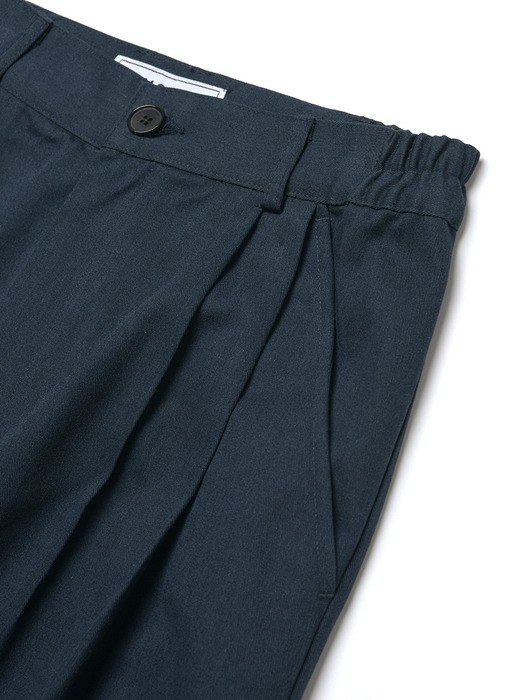 side lip pocket pintuck pants_navy