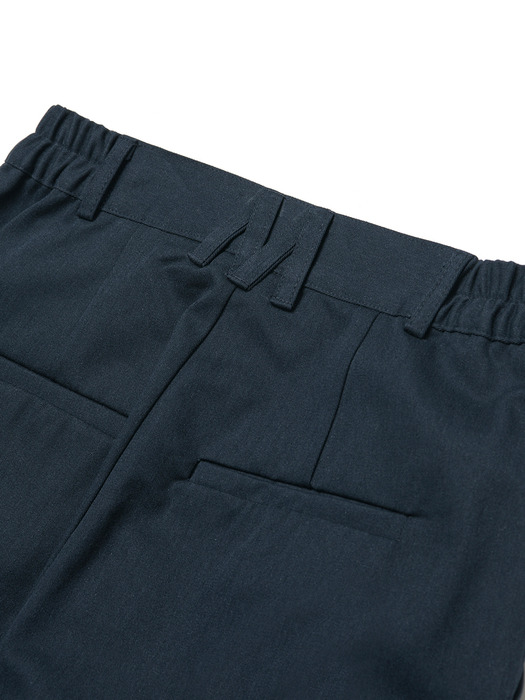 side lip pocket pintuck pants_navy