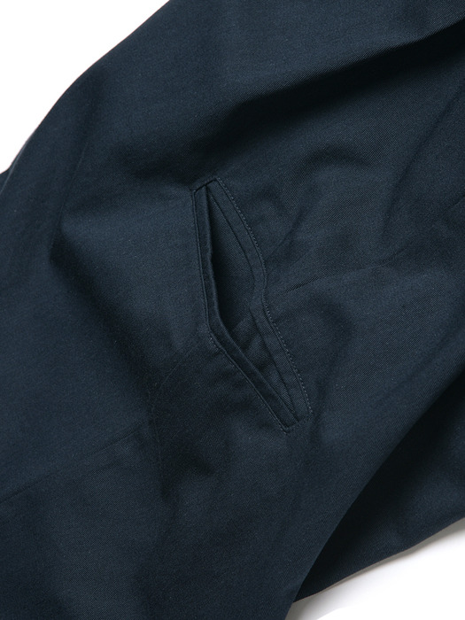 side lip pocket pintuck pants_navy